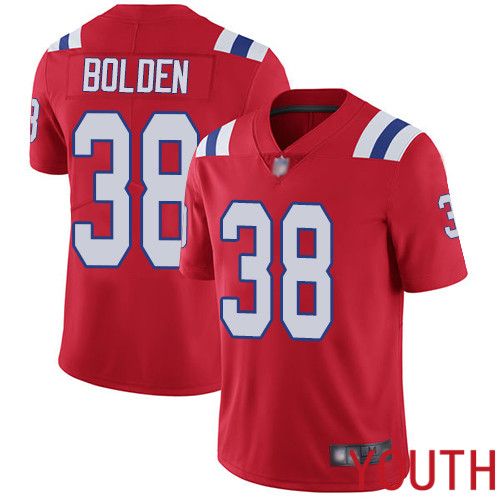 New England Patriots Football 38 Vapor Limited Red Youth Brandon Bolden Alternate NFL Jersey